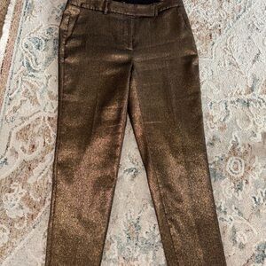 White House Black Market Metallic Brown Skinny Pants